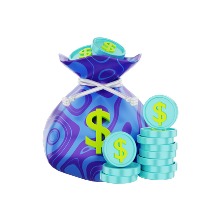 Money Bag  3D Illustration