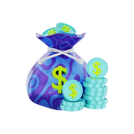 Money Bag  3D Illustration