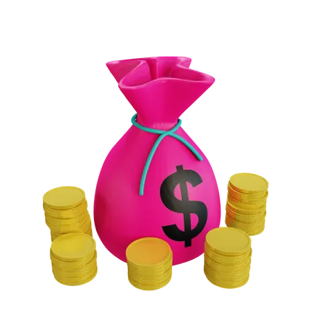 Money Bag  3D Illustration