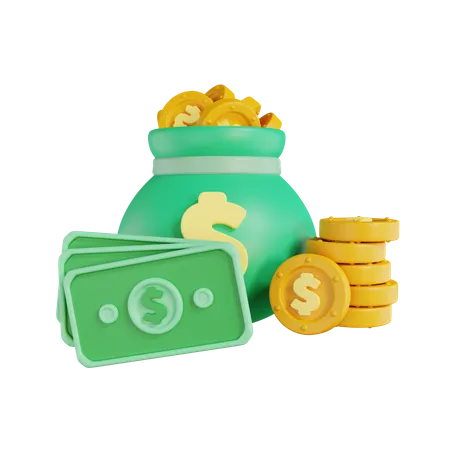 Money Bag  3D Illustration