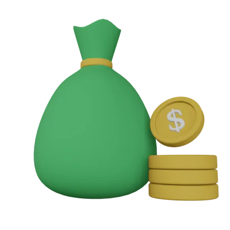 Money Bag  3D Illustration