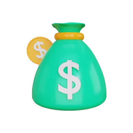 Money Bag Concept Illustration 3D Illustration