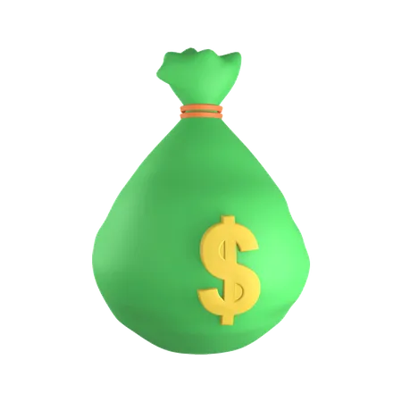 3 D Money Bag Icon Illustration 3D Illustration