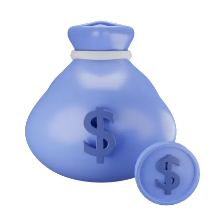 Money bag  3D Illustration