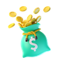 3d money-bag logo
