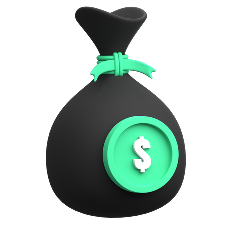 Premium Money Bag 3D Icon download in PNG, OBJ or Blend format