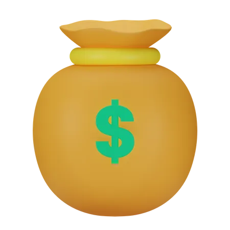 Money Bag 3 D Financial 3D Icon