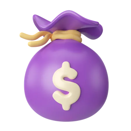 This Is Money Bag 3 D Render Illustration Icon High Resolution Png File Isolated On Transparent Background Available 3 D Model File Format BLEND OBJ FBX And GLTF 3D Icon