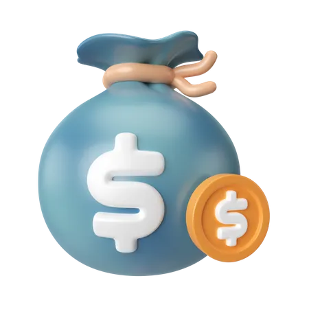 This Is Money Bag 3 D Render Illustration Icon High Resolution Png File Isolated On Transparent Background Available 3 D Model File Format BLEND OBJ FBX 3D Icon