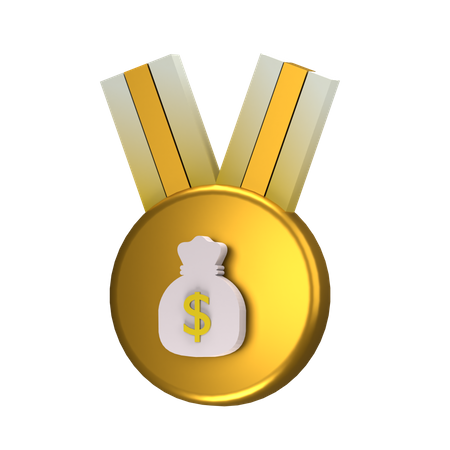 Money Bag Badge  3D Icon