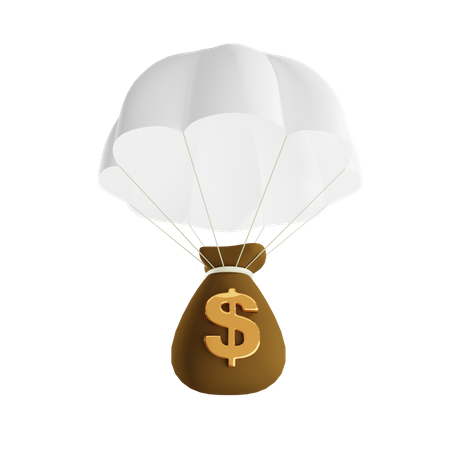 Money bag delivery  3D Icon