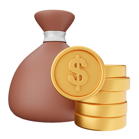 Money Bag Finance  3D Icon