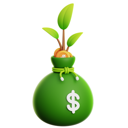 MONEY BAG INVESTMENT  3D Icon