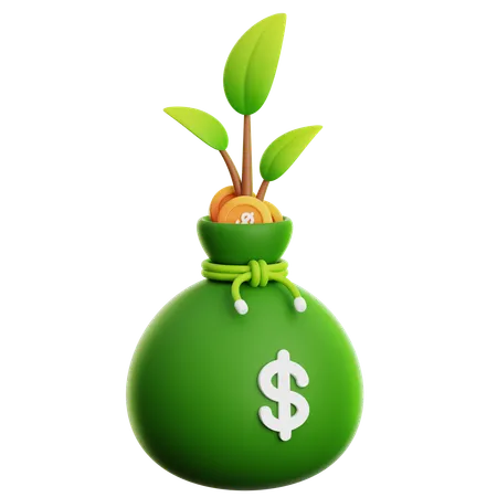 MONEY BAG INVESTMENT  3D Icon