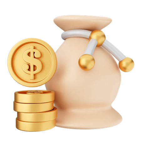 Money Bag Payment  3D Icon