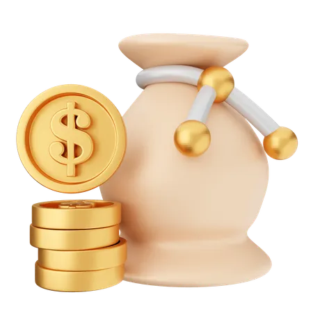 Money Bag Payment  3D Icon