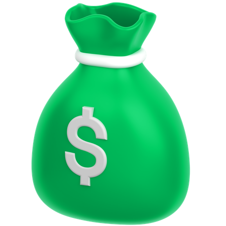 Money Bag Single  3D Icon