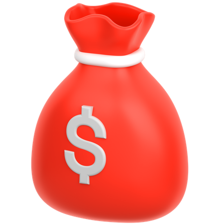 Money Bag Single  3D Icon