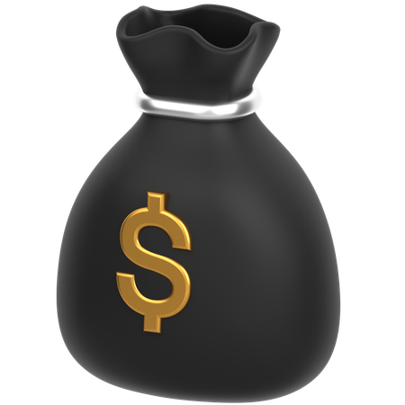 Money Bag Single  3D Icon