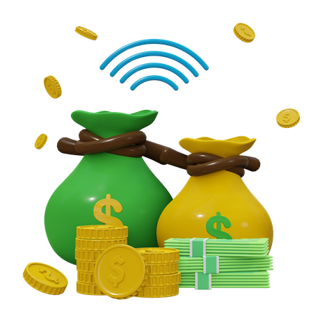 Money Bags  3D Icon