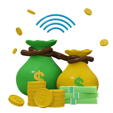 Money Bags  3D Icon