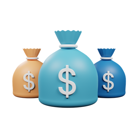 Money Bags  3D Icon