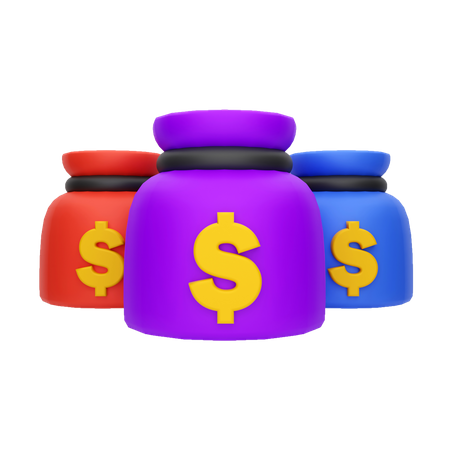 Money Bags  3D Icon