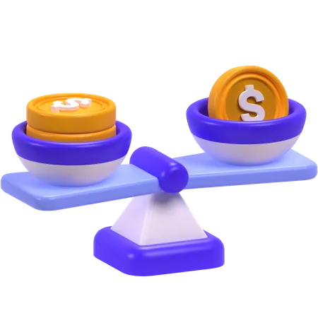 Money Balance  3D Icon