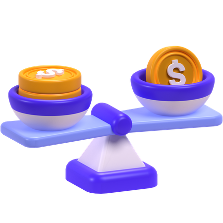 Money Balance  3D Icon