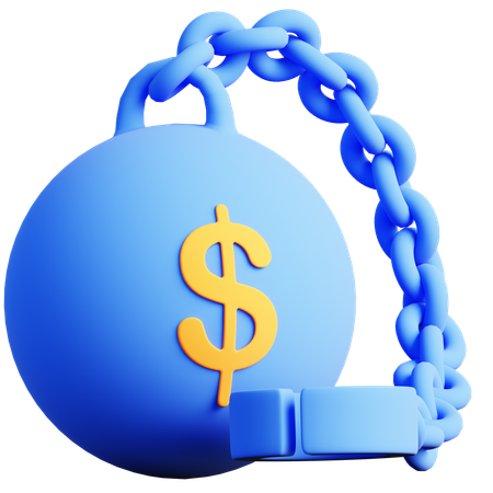 Money Ball And Chain  3D Icon