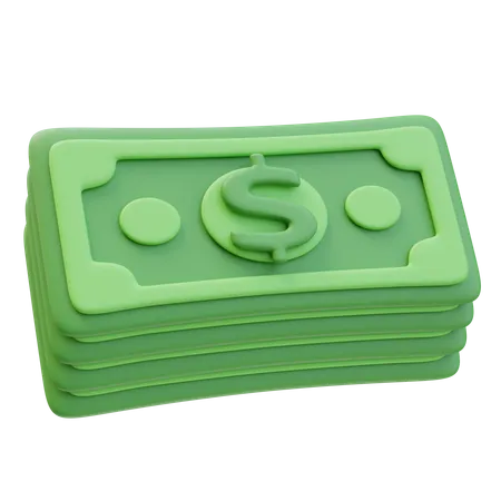 Money Banknote Stack  3D Icon