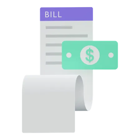 Money Bill  3D Illustration