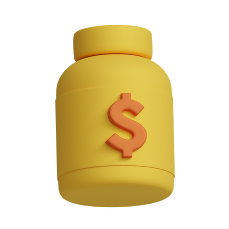 Money Bottle  3D Icon