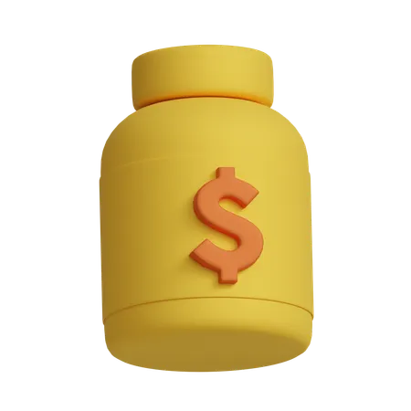 Money Bottle  3D Icon
