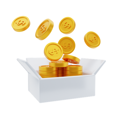 Money Box 3D Illustration