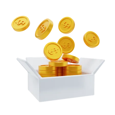 Money Box 3D Illustration