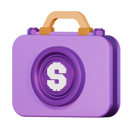 Money Briefcase  3D Icon