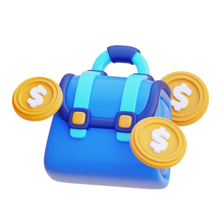 Money Briefcase  3D Icon