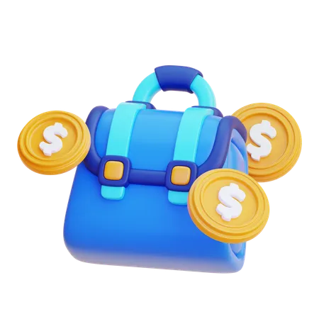 Money Briefcase  3D Icon