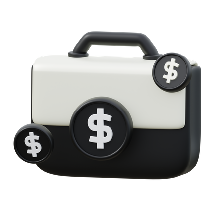 Money Briefcase  3D Icon