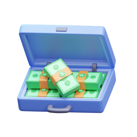 Money Briefcase  3D Icon