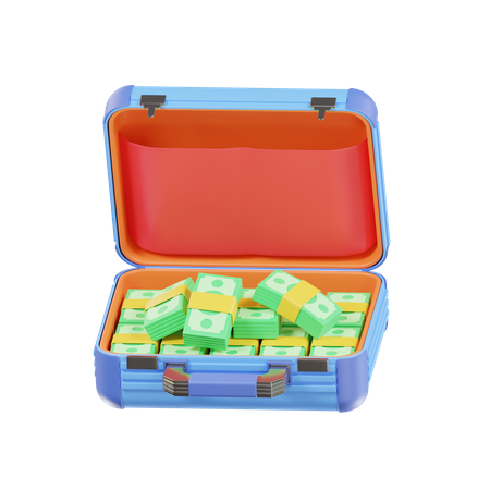 Money Briefcase  3D Icon