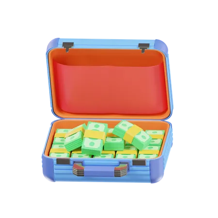 Money Briefcase  3D Icon