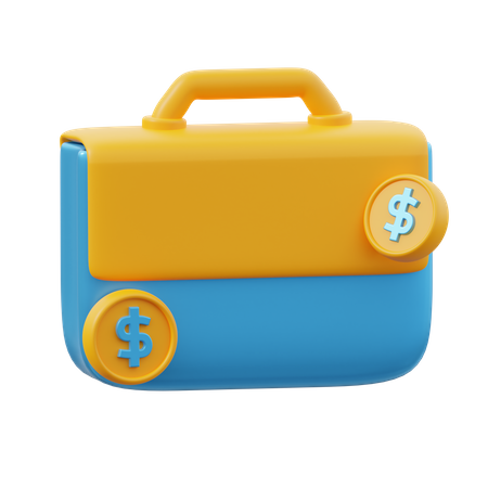 Money Briefcase  3D Icon