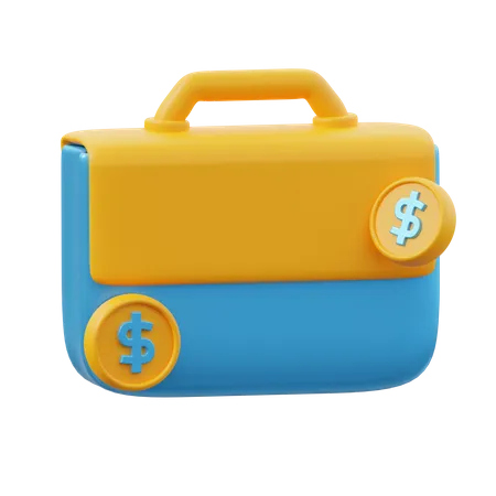 Money Briefcase  3D Icon