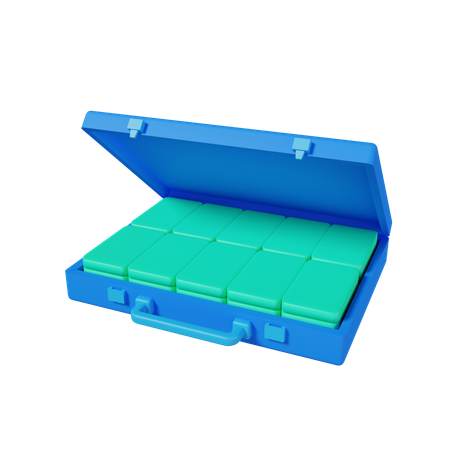 Money Briefcase  3D Icon