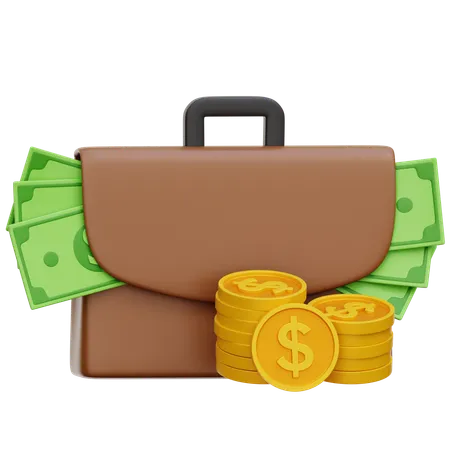 Money Briefcase  3D Icon