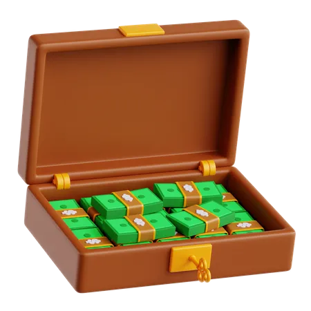 Money Briefcase  3D Icon