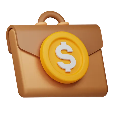 Money Briefcase  3D Icon