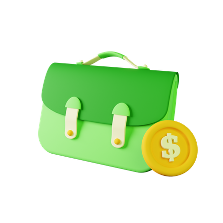 Money Briefcase  3D Icon